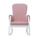 image 3 of Dursley Rocking Chair - Comfortable Rocking Chair With Padded Support, Suedette Fabric With Side Pockets & Compact Design (Blush Pink)