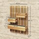 image 7 of Outsunny Wooden Garden Planters with Trellis Wall-mounted Raised Bed