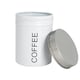 image 4 of Harbour Housewares White Round Metal Kitchen Coffee Canister Kitchen Caddy Kitchen Storage Containers Canisters