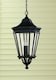 image 2 of Cotswold Lane 3 Light Large Outdoor Ceiling Chain Lantern Black, E14