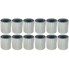 Galvanised Metal Corrugated Garden Lawn Edging (5m x 16.5cm) - 12 Rolls