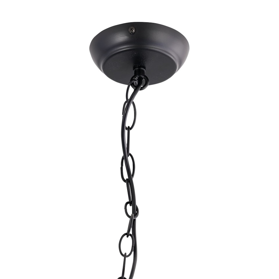 image 1 of Alicia - Black 3 Light Lantern Style Pendant | Black | Clear | 1