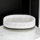 image 2 of Showerdrape Bianco Frost Onyx White Striped Soap Dish