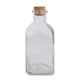 image 1 of Small Glass Bottle With Cork Lid Clear | One Size