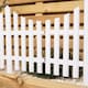 image 5 of 33cm 4 Piece Set White Wood Effect Picket Fence Garden Edging | White | White | 4