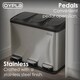 image 9 of 45L Stainless Steel Triple Compartment Pedal Kitchen Waste Bin | Silver