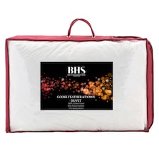 BHS 13.5 Tog Goose Feather & Down Duvet | White | White