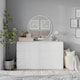 image 5 of Minimalist Chest of 6 Drawers - 68.6x120x35cm | White | White & White | 1