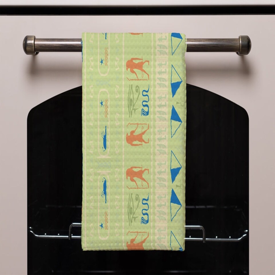 image 1 of Hieroglyphic egyptian language symbols (Kitchen Towel)