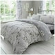 image 1 of VELVETIO Birdie Blossom Printed Duvet Cover Set Reversible Polycotton Beddings Grey | Double