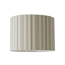 ValueLights Hallie Natural Stripe Large Ceiling Lamp Shade & Bulb | Brown