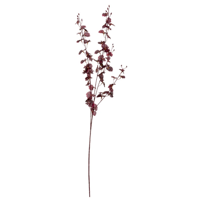 Lemon Pavilion Furniture and Decor Deep Orchid Spray Artificial Flower (Single Stem) - L20 x W20 x H91 cm in Burgundy