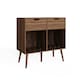 image 1 of Jaxon 2 Drawer Vinyl Turntable Stand | Brown | Walnut