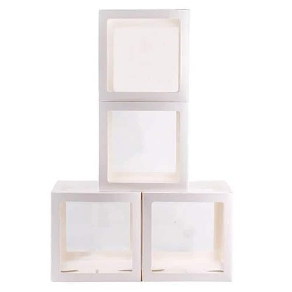 image 1 of White Giant Balloon Blocks - Pack of 4 White