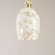 image 2 of ValueLights India White Confetti Glass with Gold Fitting Easy Fit Lamp Shade with LED Bulb