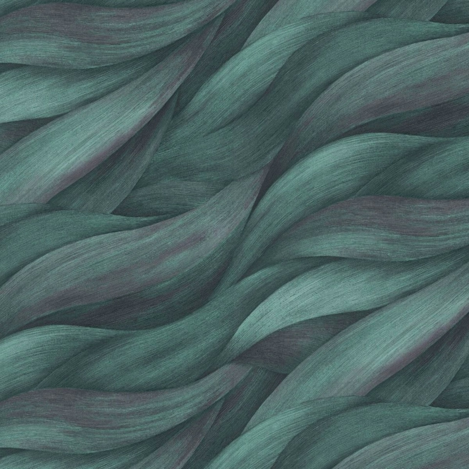 image 1 of Erismann Casual Chic Wave Vinyl Textured Wallpaper - Blue - 10m x 53cm