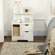 image 8 of HOMCOM Modern Bedside Table w/2 Drawer and Storage Shelves Chest for Bedroom