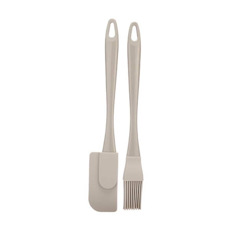 image 1 of Fusion Twist Mini Pastry Brush & Jar Scraper Set Grey