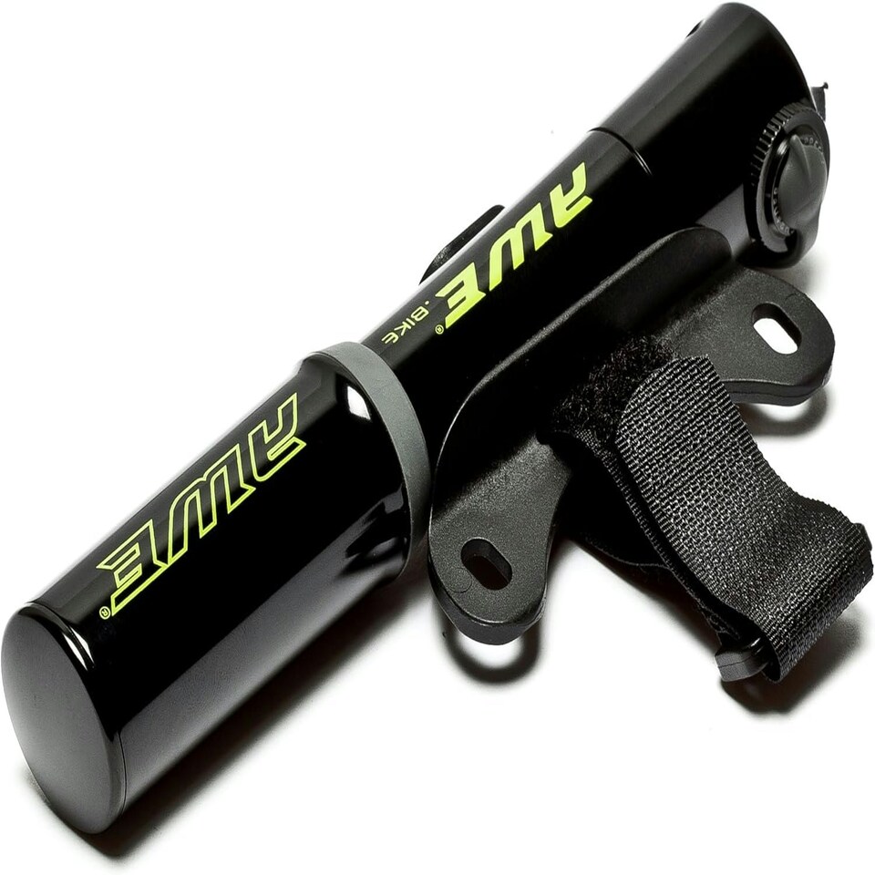 image 1 of AWE AWEForce CNC 6063 Alloy 80PSI Telescopic Mini Bike/E-Bike Pump Black/Green