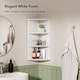 image 2 of VonHaus Holbrook White Bathroom 3 Tier Corner Shelf