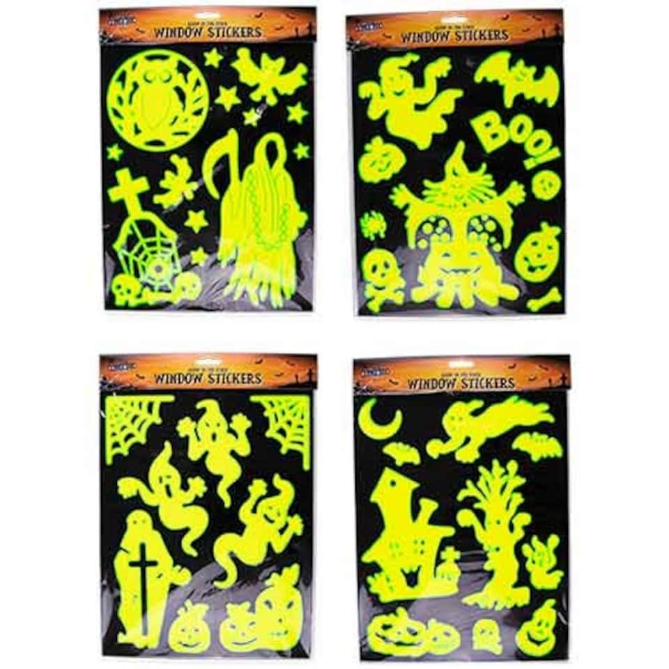 Glow In The Dark Halloween Window Stickers Decorations