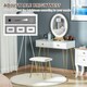 image 3 of HOMCOM Dressing Table Set With LED Mirror & Stool 2 Drawers Makeup Desk
