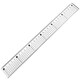 image 6 of Pack of 6 30cm Acrylic Cutting, Ruler with Steel Edge - Clear Transparent Crafts