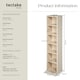 image 6 of CD DVD Storage Tower Media Display Unit Adjustable Shelves Wood Effect 102 CDs or 27 DVDs Brown | Beech
