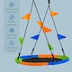 image 4 of Outsunny Saucer Tree Swing Metal Tube Adjustable Rope Garden Blue