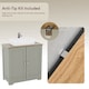 image 5 of Bath Vida Priano 2 Door Under Sink Freestanding Bathroom Cabinet, Grey & Oak | Grey | Grey & Oak | 1