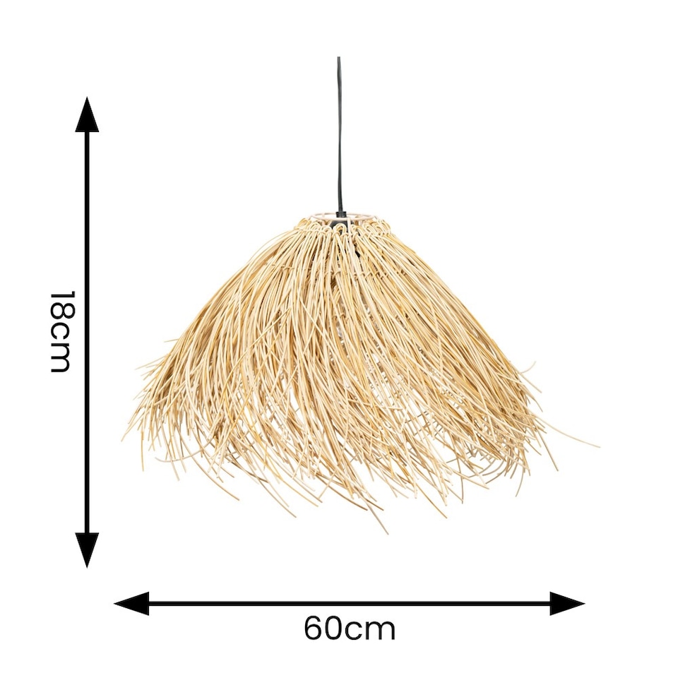 image 1 of ValueLights Solar Powered Natural Grass Outdoor Hanging Pendant Garden Pergola Light