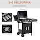 image 4 of Outsunny Deluxe Gas Barbecue Grill 3+1 Burner Garden BBQ w/ Large Cooking Area