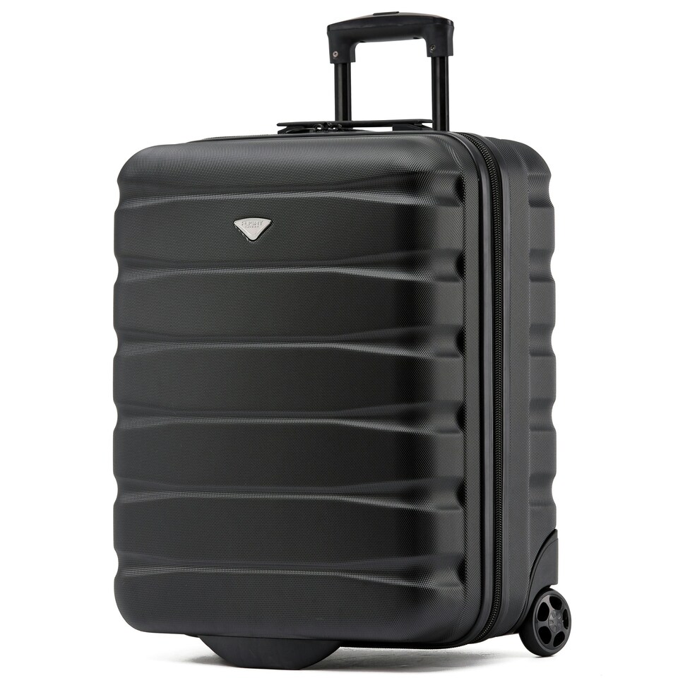 image 1 of Flight Knight Lightweight 2 Wheel ABS Hard Suitcases Cabin Carry On Hand Luggage Over 100 Airlines British Airways, Ryanair & easyJet Free Carry On 40x20x25cm Blue | Navy | Cabin Bag