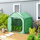 image 2 of Outsunny Mini Pop Up Greenhouse w/ Reinforced PE Cover, Zipper Door, Green | Green | 1