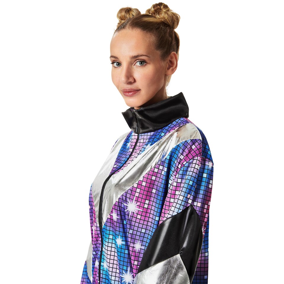 image 1 of Womens Fancy Dress Costume - Retro Disco Tracksuit | Blue | blue | 2XL | 1