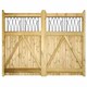 image 3 of Windsor Low Double Driveway Gate - Pressure Treated Scandinavian Redwood - W3600 x H1200 mm | Brown | 1