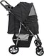 image 7 of Pet Stroller Dog Cat Puppy Pram Pushchair Travel Cart Jogging Buggy Carrier (Black with Cover)