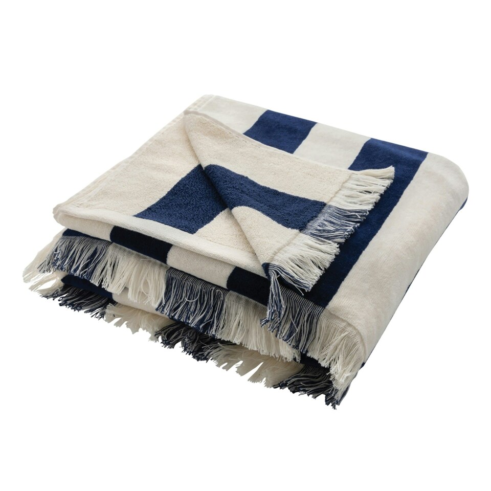 image 1 of Ukiyo Yukari AWARE Deluxe Beach Towel - Navy - One Size | Blue | One size