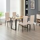 image 4 of Colorado Dining Table with 4 Emily Leather Chairs | Multi | 5