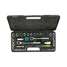 Metric and Imperial Socket Set Ratchets Accessory Kit 1/4" 3/8" 1/2" Drive 52pc