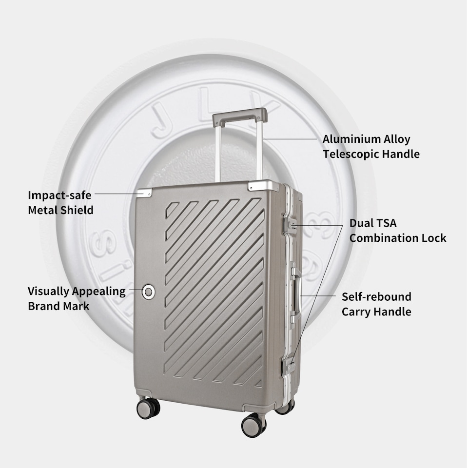 image 1 of Zipperless Suitcase Set, PC Hard Shell, Small & Large, TSA Lock