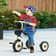 image 2 of AIYAPLAY Trike W/ Adjustable Seat Basket, Kids Tricycle for 2-5 Years Old, White