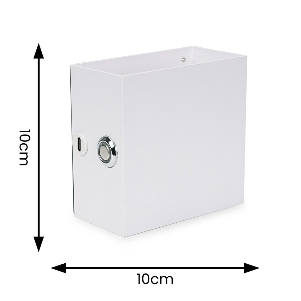 image 1 of ValueLights Marx Matte White Wall Light and Integrated Bulb