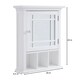 image 3 of Teamson Home Wooden Bathroom Medicine Cabinet Mirrored White