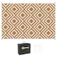 image 6 of Outsunny Reversible Waterproof Outdoor Rug W/ Carry Bag, 182 x 274 cm Black | Black