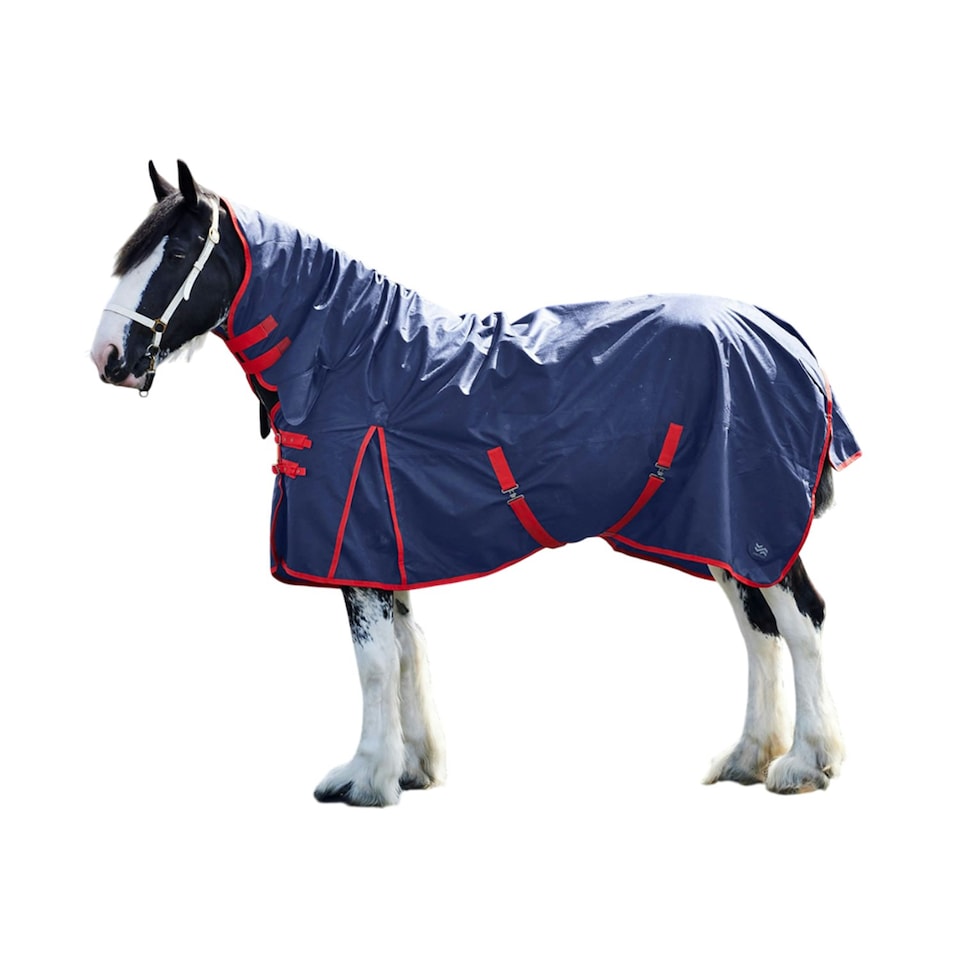 Firefoot Combo Neck Horse Turnout Rug - Navy/Red - 5´ 3"