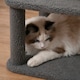 image 8 of PawHut 96cm Multi-level Cat Tree with Scratch Post Removable Cover, Grey