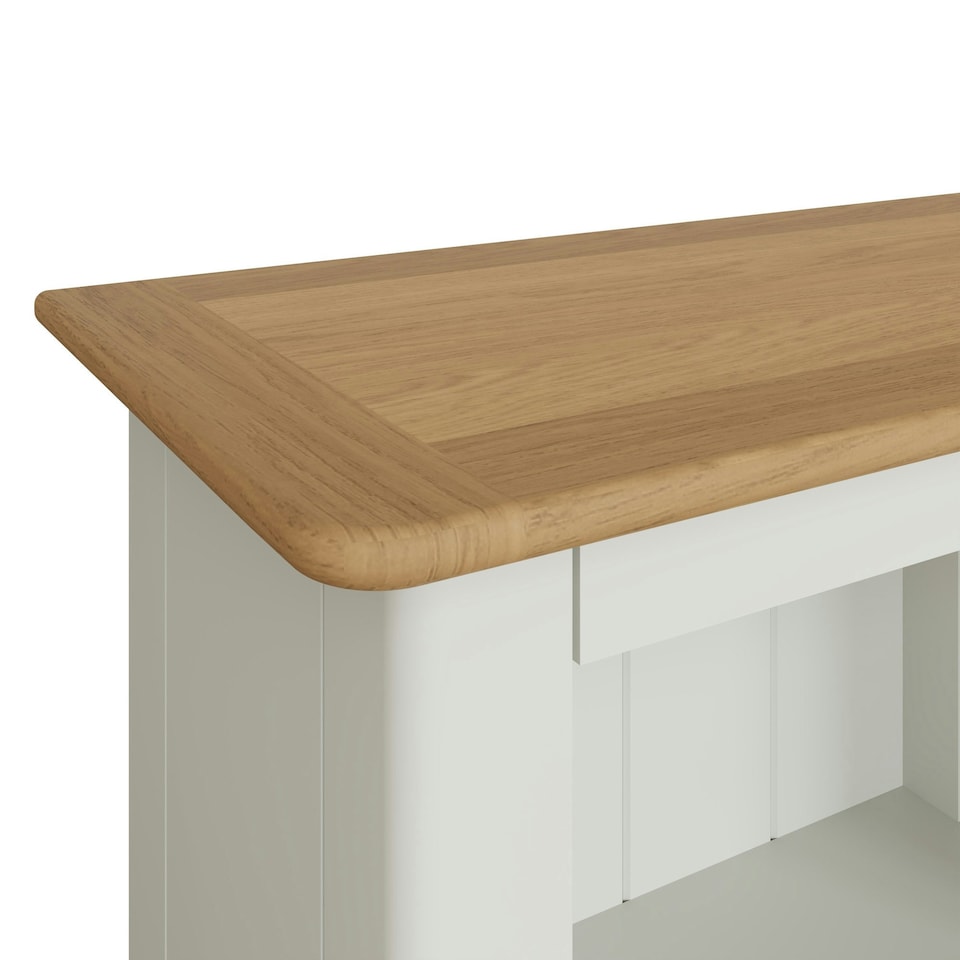 image 1 of Taberno Oak 3 Tier Bookcase Linen White White