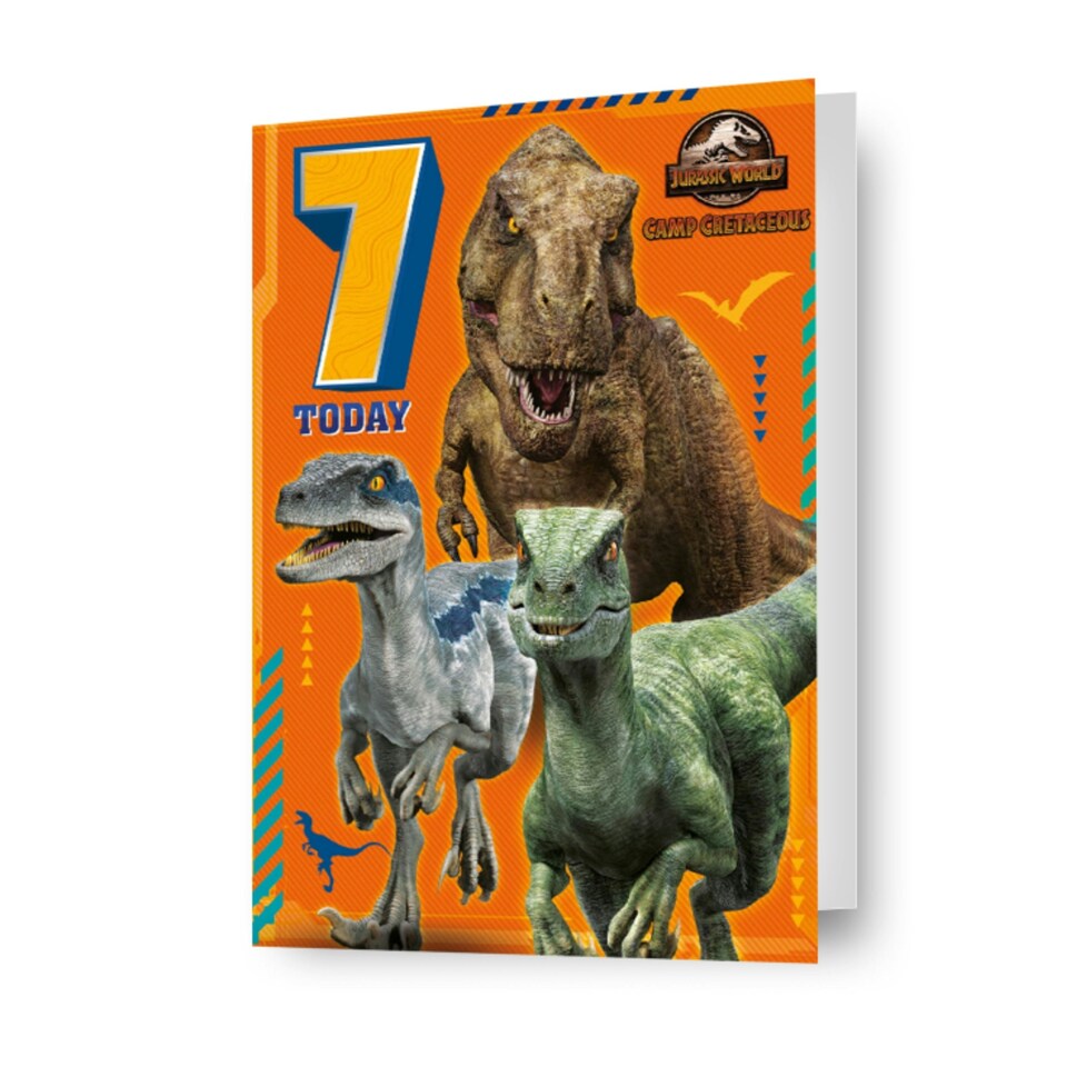 image 1 of Jurassic World Age 7 Birthday Card