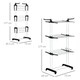 image 7 of HOMCOM Foldable Clothes Drying Rack Steel Garment Dryer with Casters Black